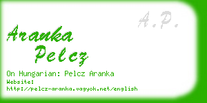 aranka pelcz business card